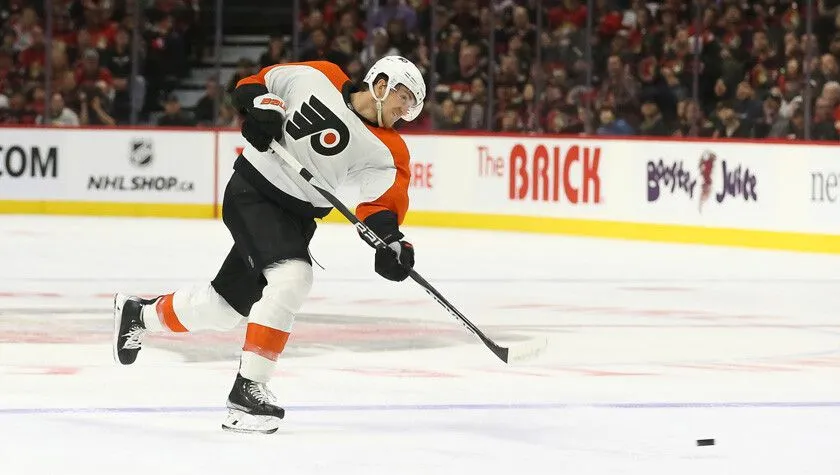 Flyers' Sanheim reaches top skating distance of season